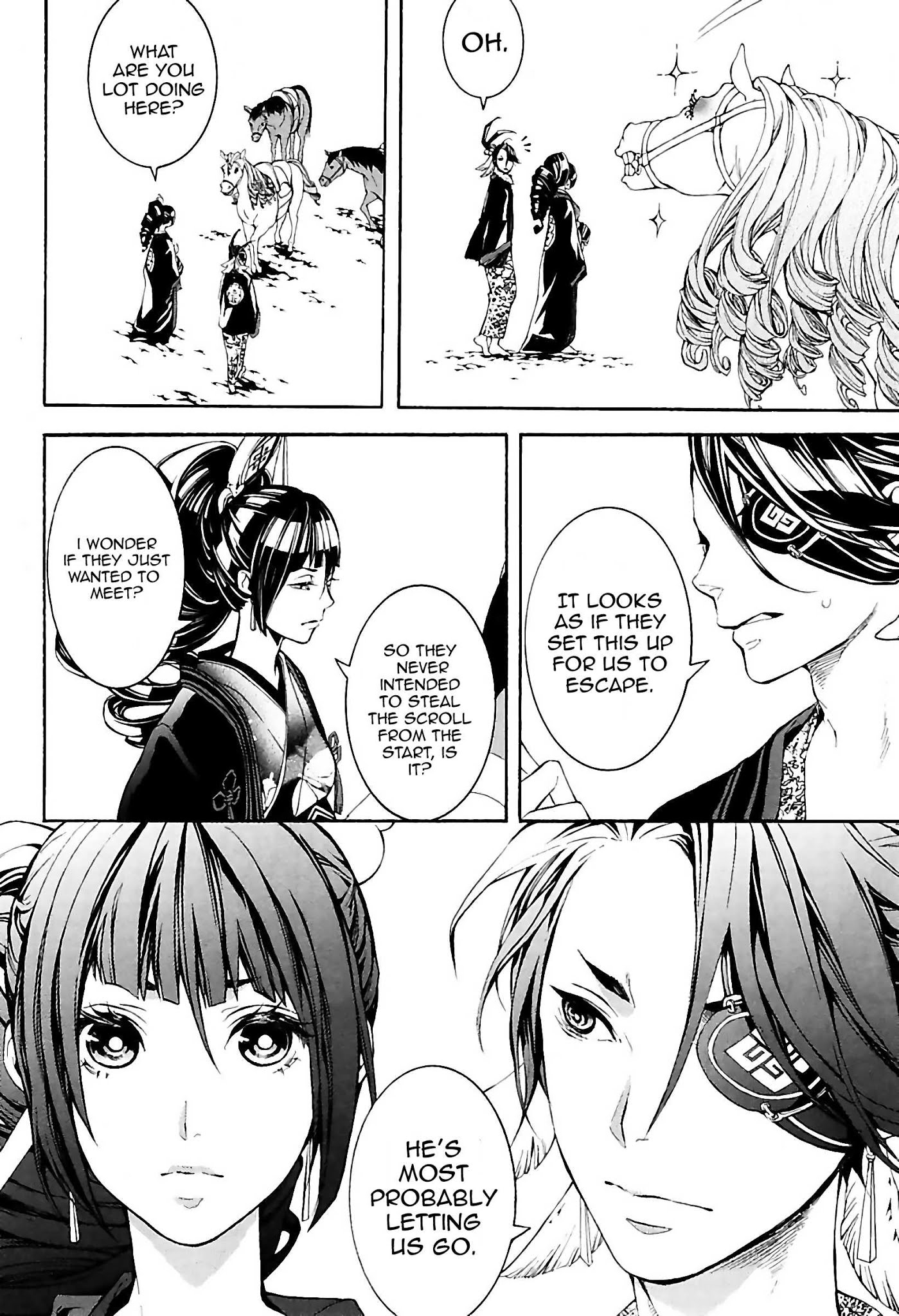 Rengoku ni Warau Chapter 30 page 14 - Chapter 30: The Young Tactician, Scheming Against the Blind Ninja