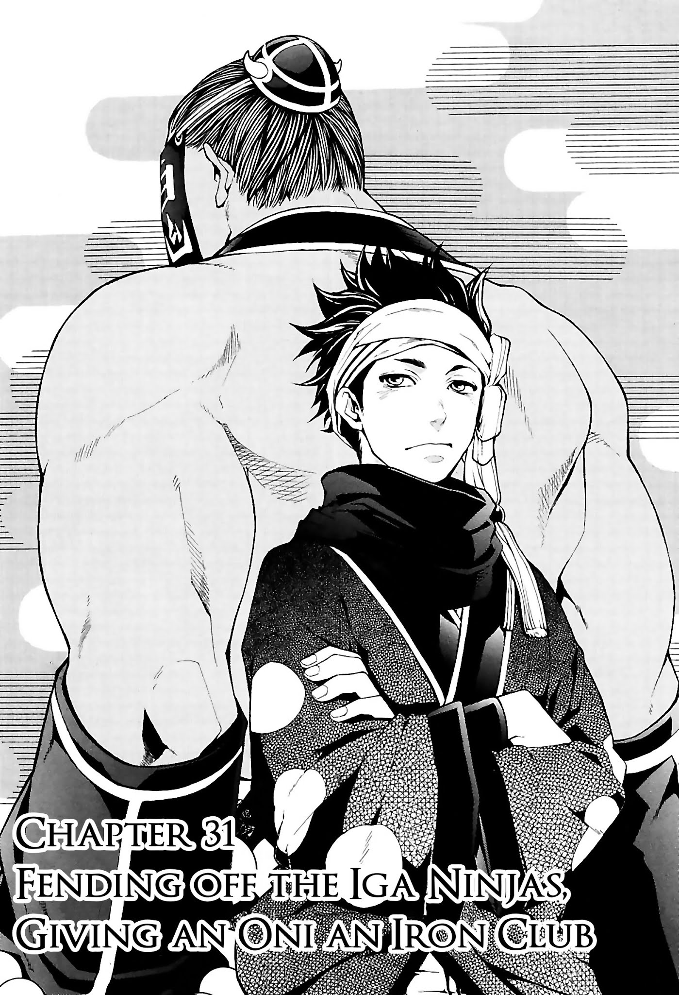 Rengoku ni Warau Chapter 31 page 1 - Chapter 31: Fending Off the Iga Ninjas, Giving an Oni an Iron Club