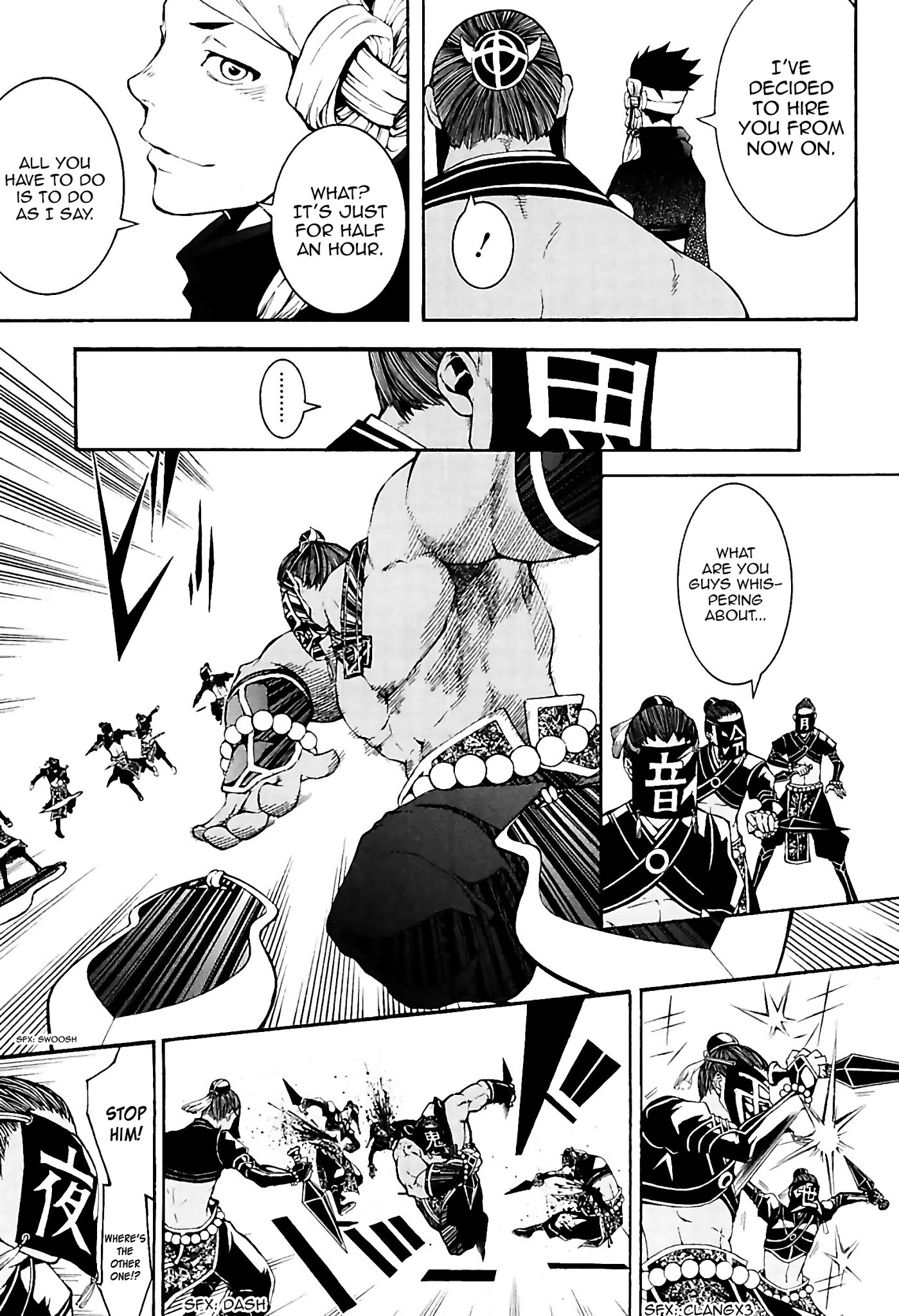 Rengoku ni Warau Chapter 31 page 5 - Chapter 31: Fending Off the Iga Ninjas, Giving an Oni an Iron Club
