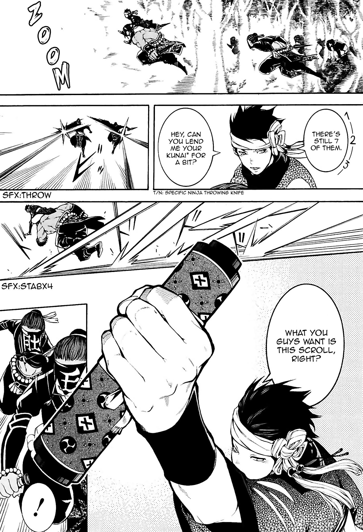 Rengoku ni Warau Chapter 31 page 8 - Chapter 31: Fending Off the Iga Ninjas, Giving an Oni an Iron Club