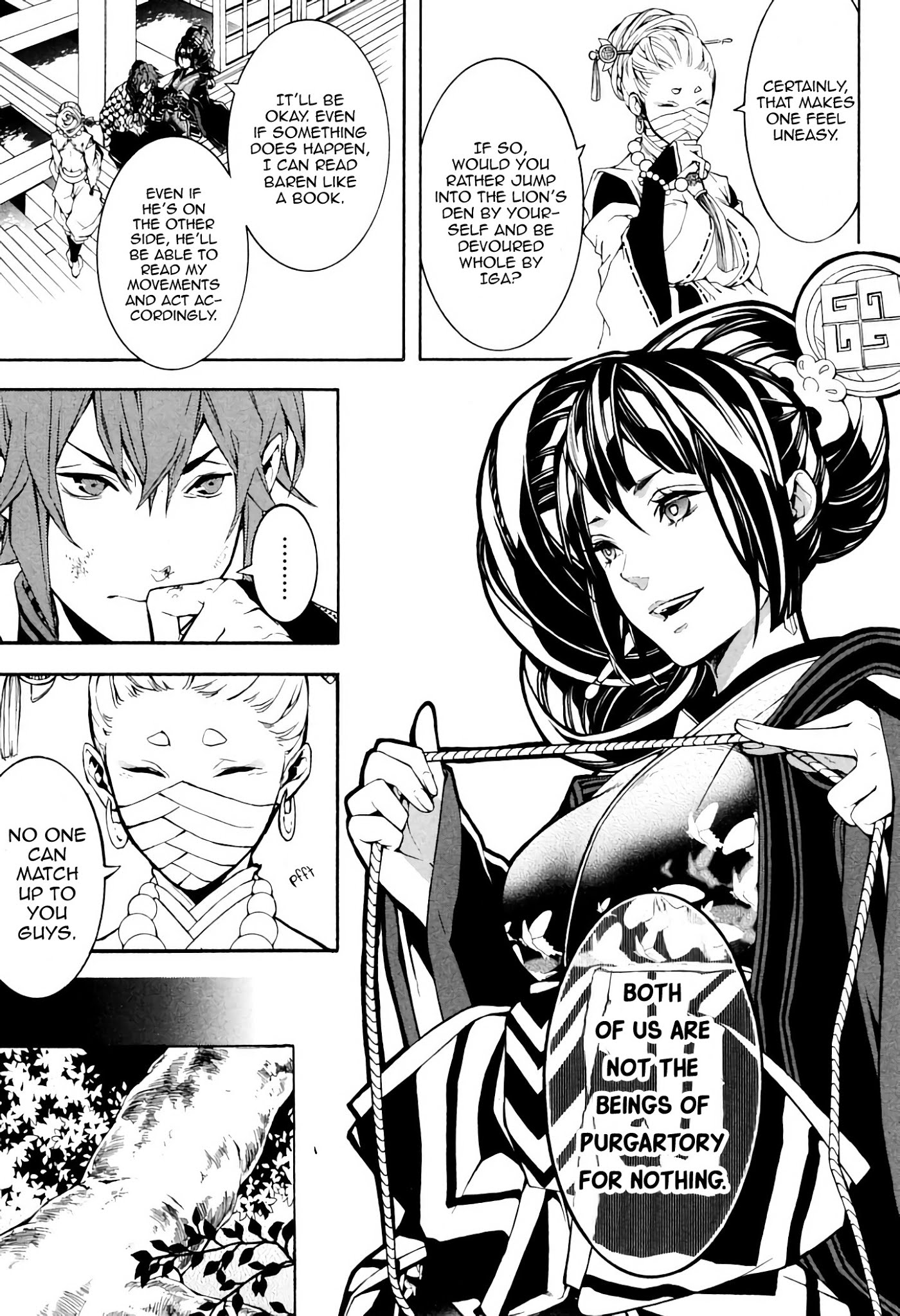 Rengoku ni Warau Chapter 35 page 13 - Chapter 35: Before the War, Wavering Thoughts