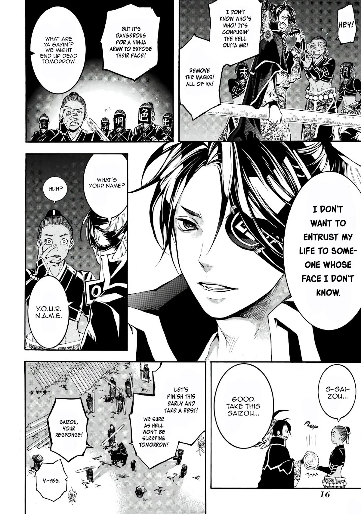 Rengoku ni Warau Chapter 41 page 16 - Chapter 41: People of Iga, A Moment of Rest