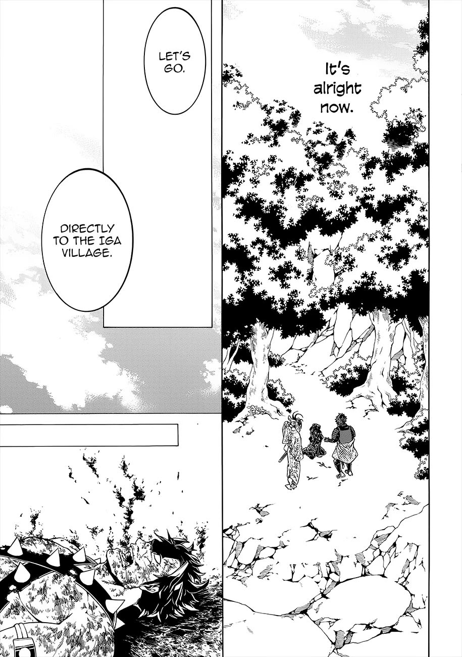 Rengoku ni Warau Chapter 51 page 23 - Chapter 51: The Village, Fading In the Flames