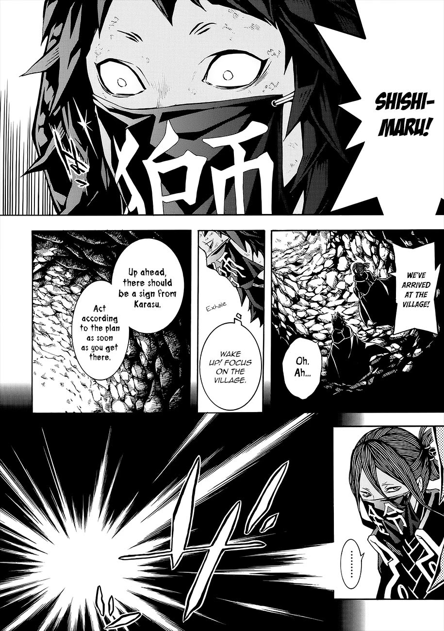 Rengoku ni Warau Chapter 51 page 34 - Chapter 51: The Village, Fading In the Flames
