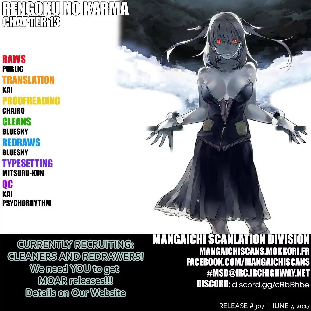 Rengoku no Karma Chapter 13 page 1 - Chapter 13: High Schooler 13