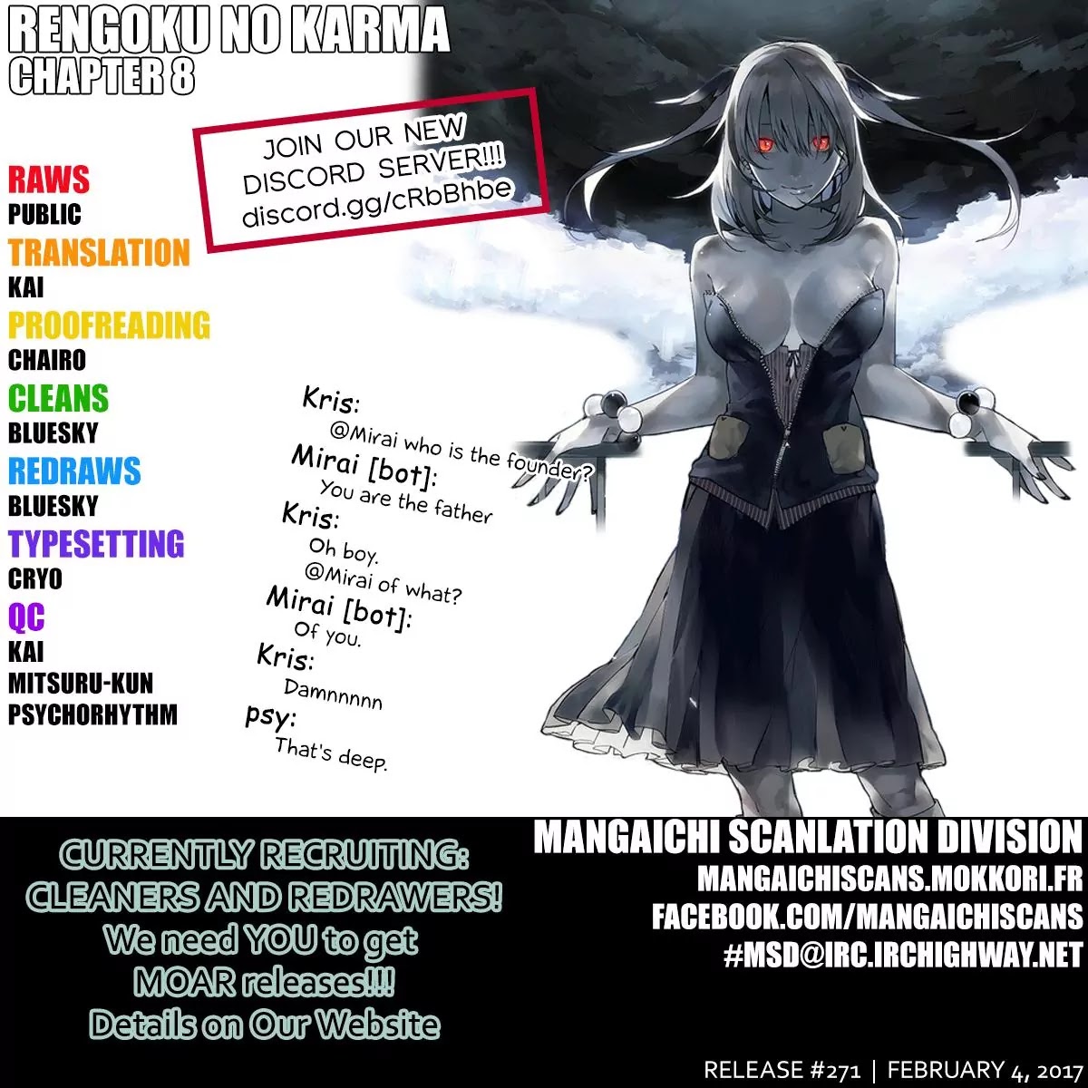 Rengoku no Karma Chapter 8 page 1 - Chapter 8: High Schooler 8
