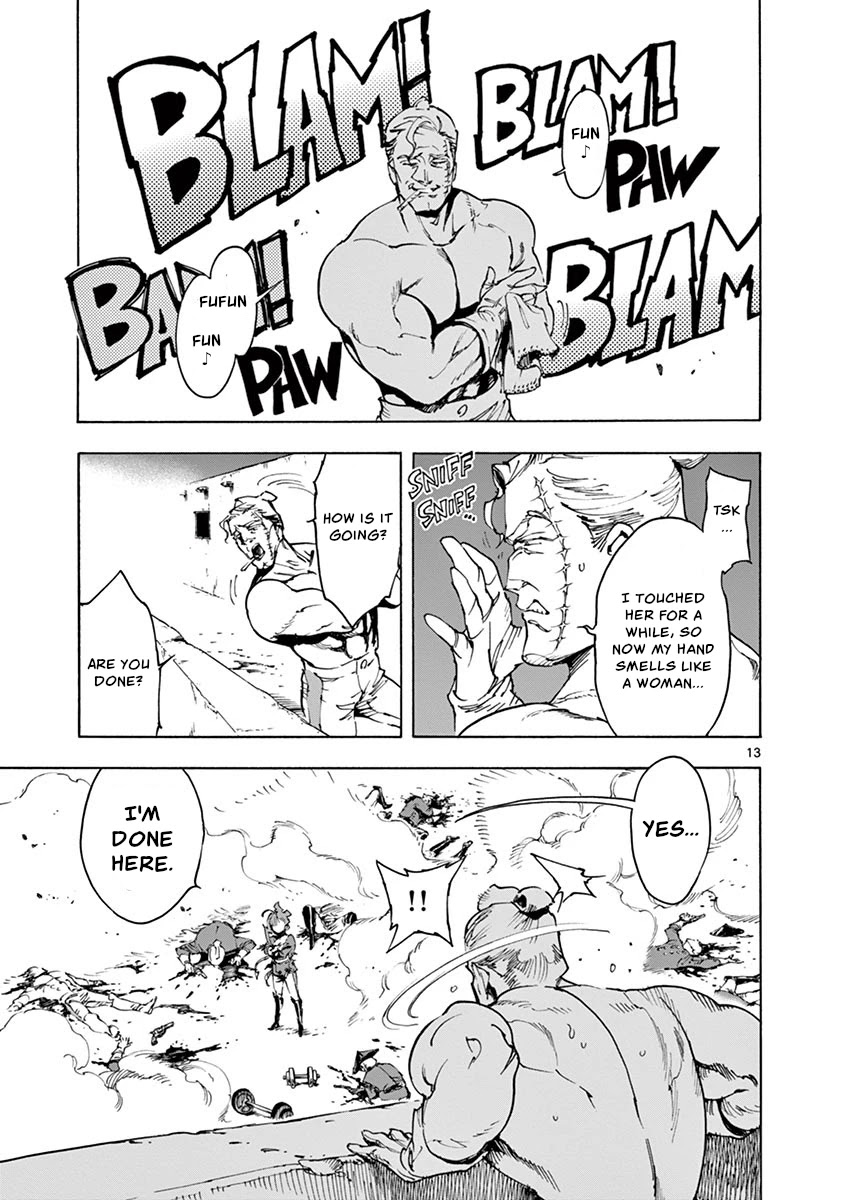 Renjou Desperado Chapter 16 page 13 - Chapter 16: Lovelornness at the Samurai Fort: Final Scene