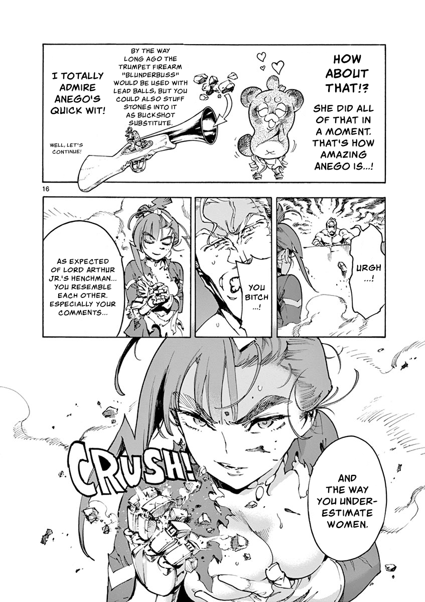 Renjou Desperado Chapter 16 page 16 - Chapter 16: Lovelornness at the Samurai Fort: Final Scene