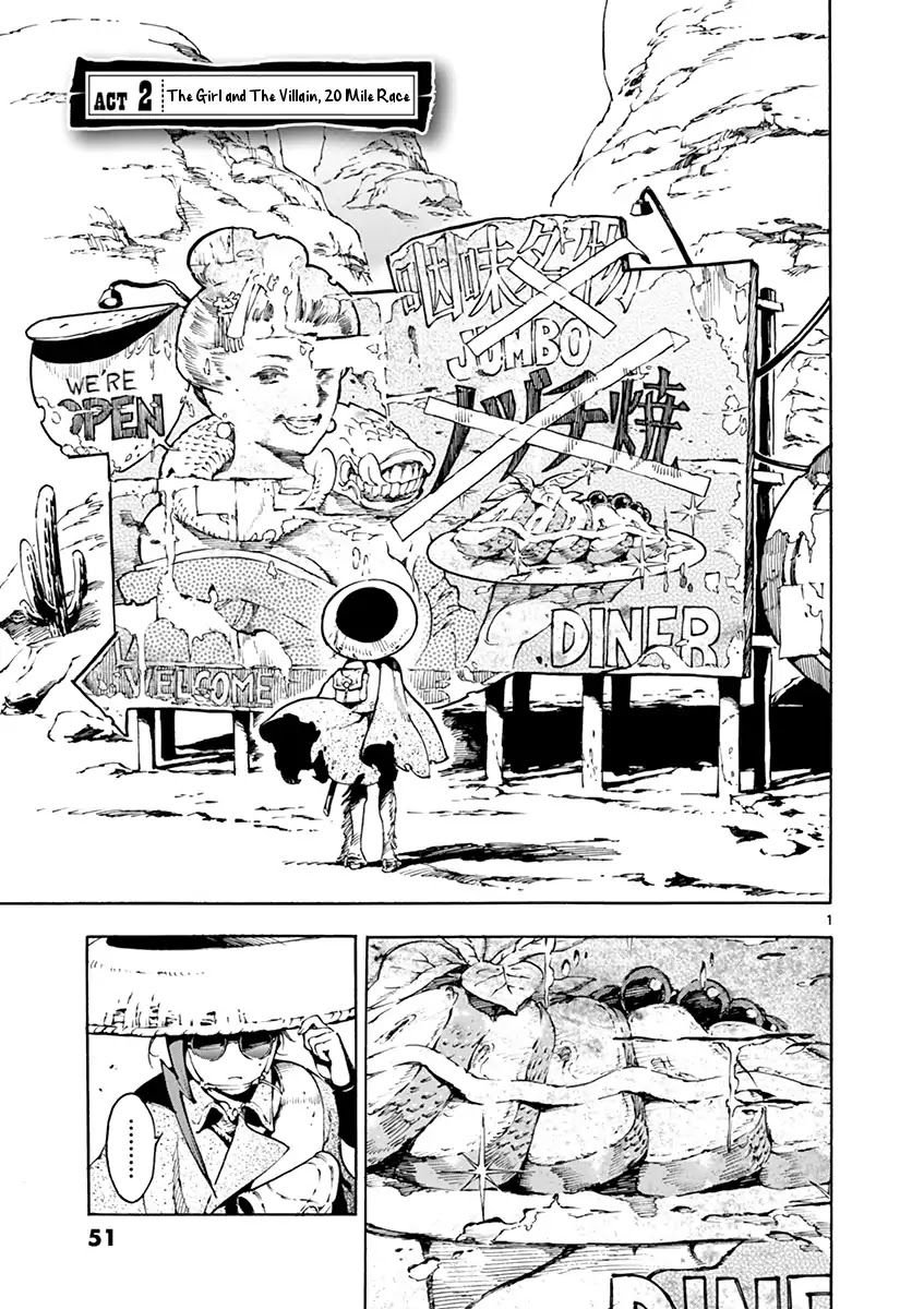 Renjou Desperado Chapter 2 page 1 - Chapter 2: The Girl and The Villain, Twenty Mile Race