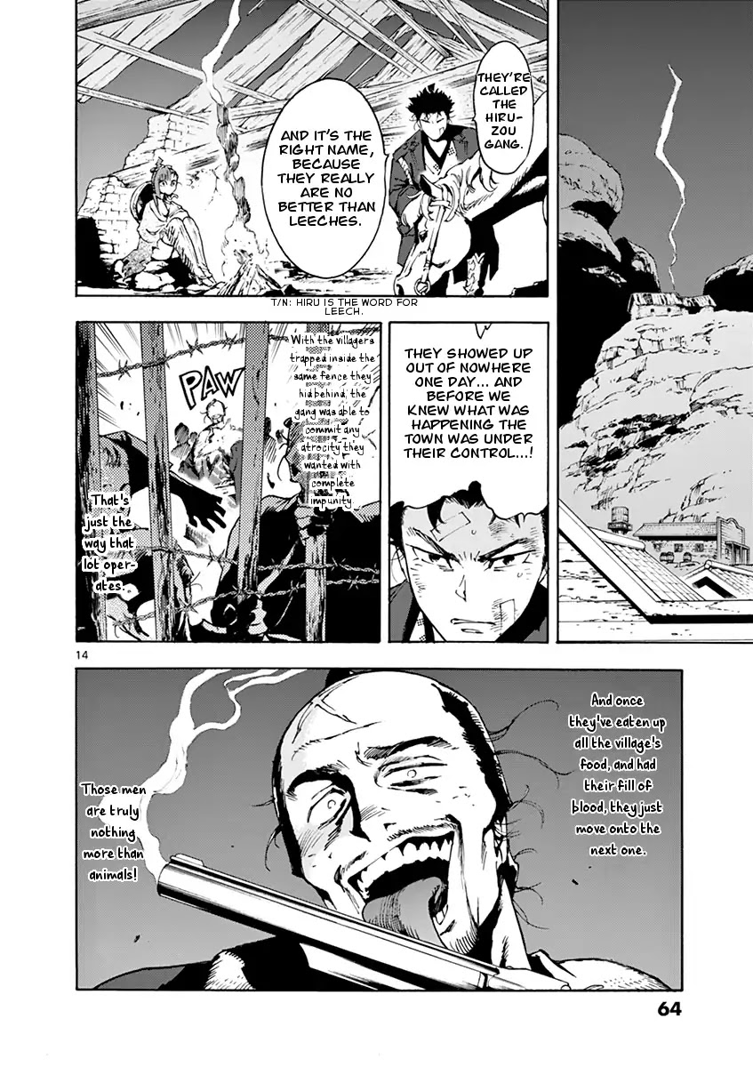 Renjou Desperado Chapter 2 page 14 - Chapter 2: The Girl and The Villain, Twenty Mile Race