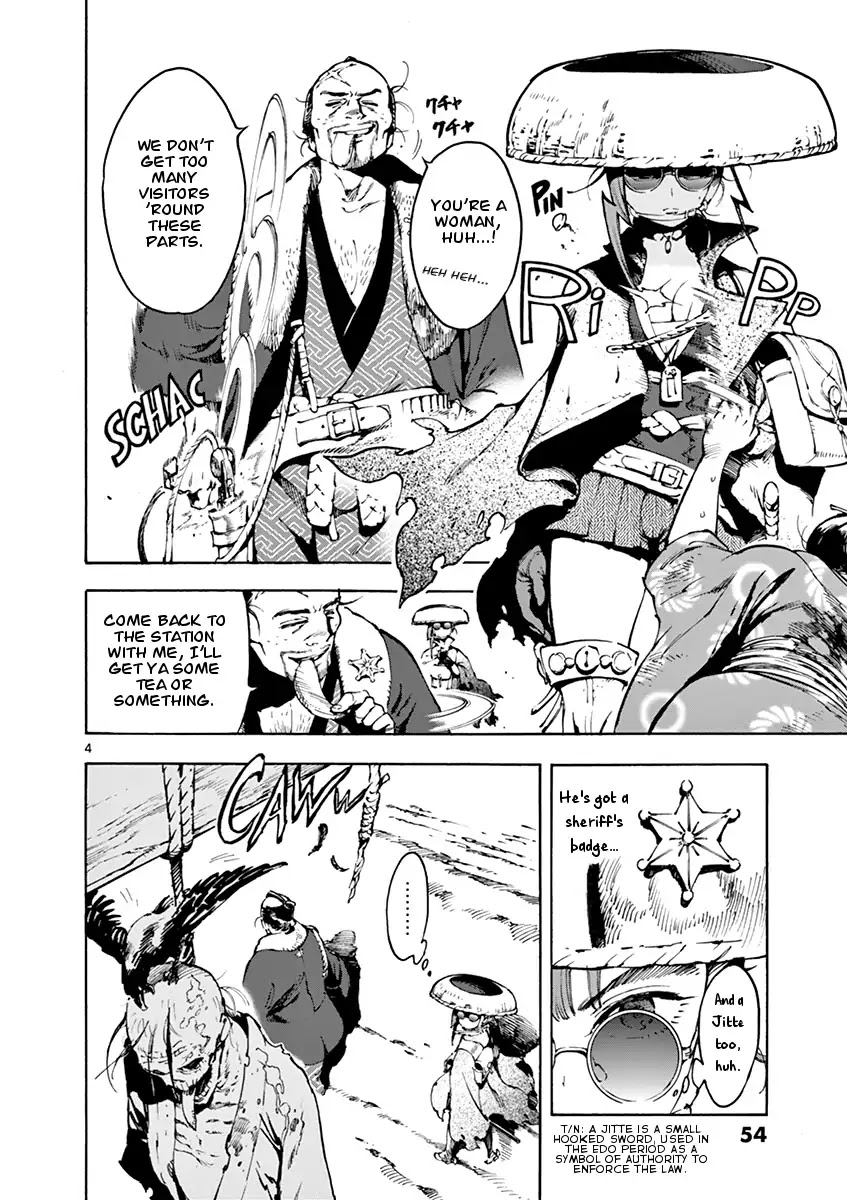 Renjou Desperado Chapter 2 page 4 - Chapter 2: The Girl and The Villain, Twenty Mile Race