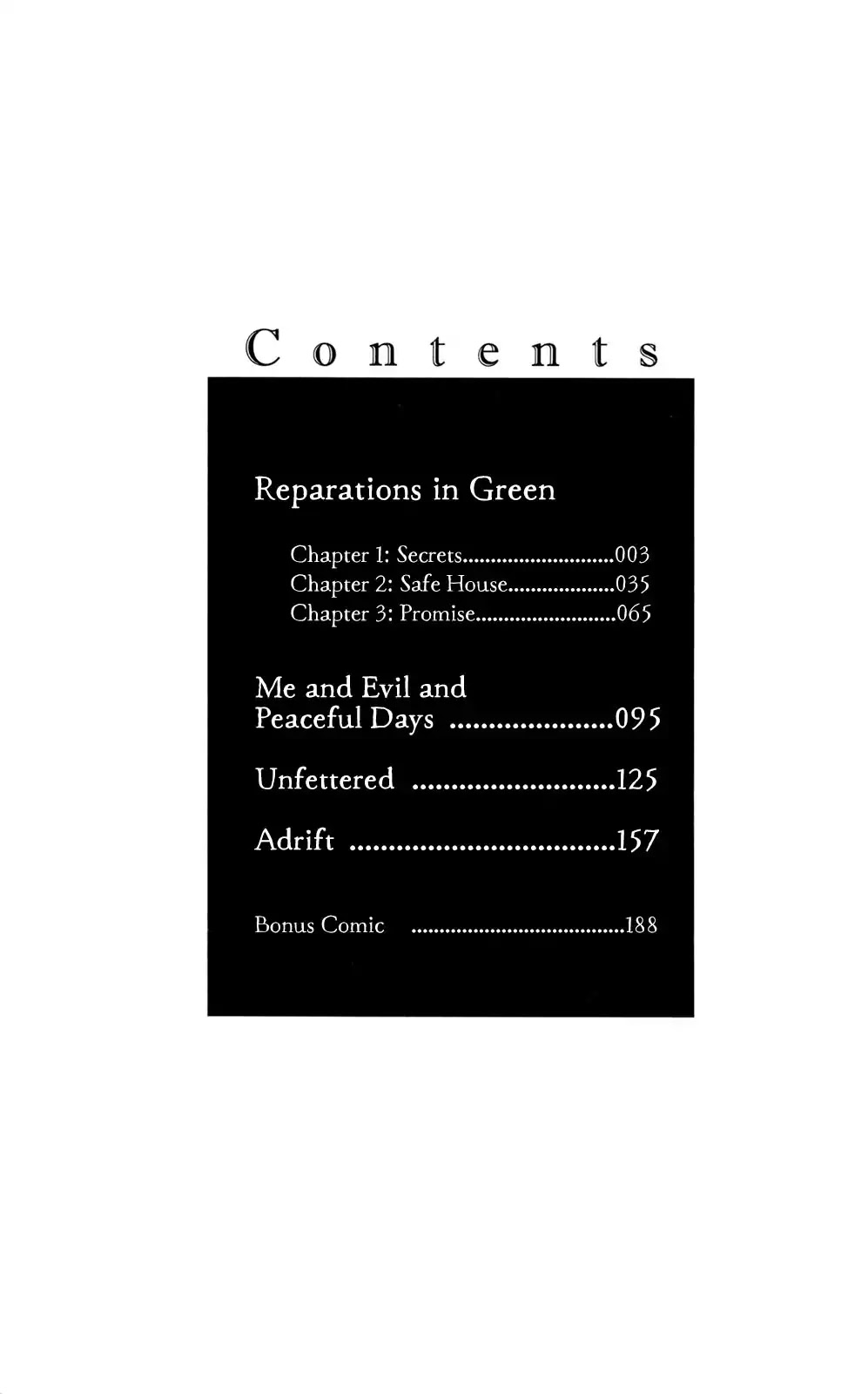 Reparations in Green Chapter 1 page 6 - Chapter 1: Secrets