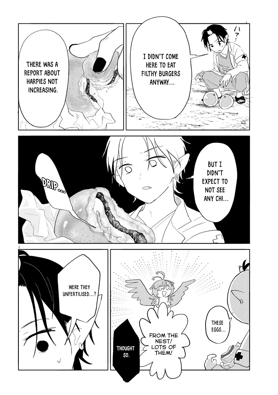 Repopulating the Dungeon Depleted of Monsters Chapter 11 page 4 - Chapter 11: Harpy + Burger