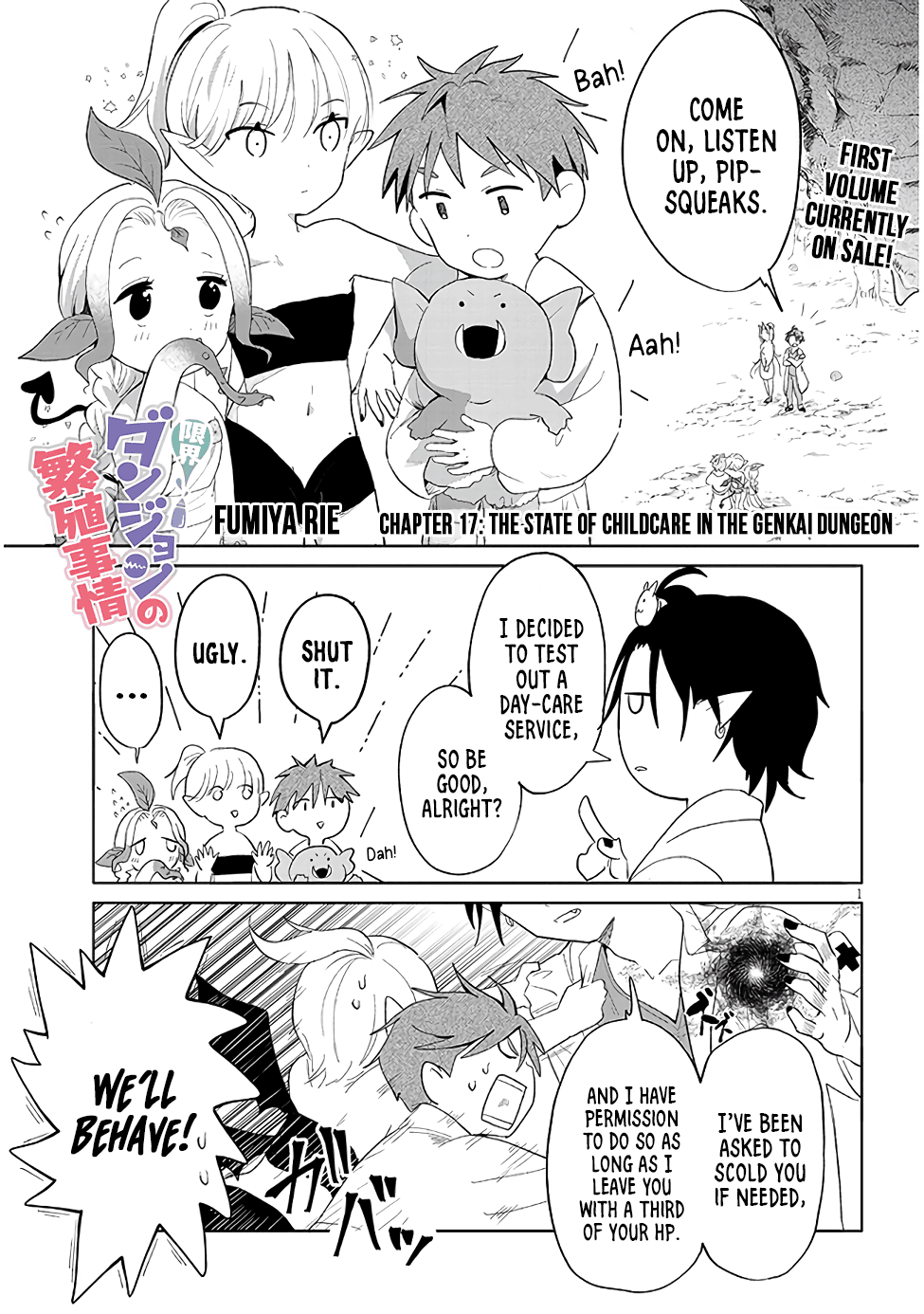 Repopulating the Dungeon Depleted of Monsters Chapter 17 page 1 - Chapter 17: The State of Childcare in The Genkai Dungeon