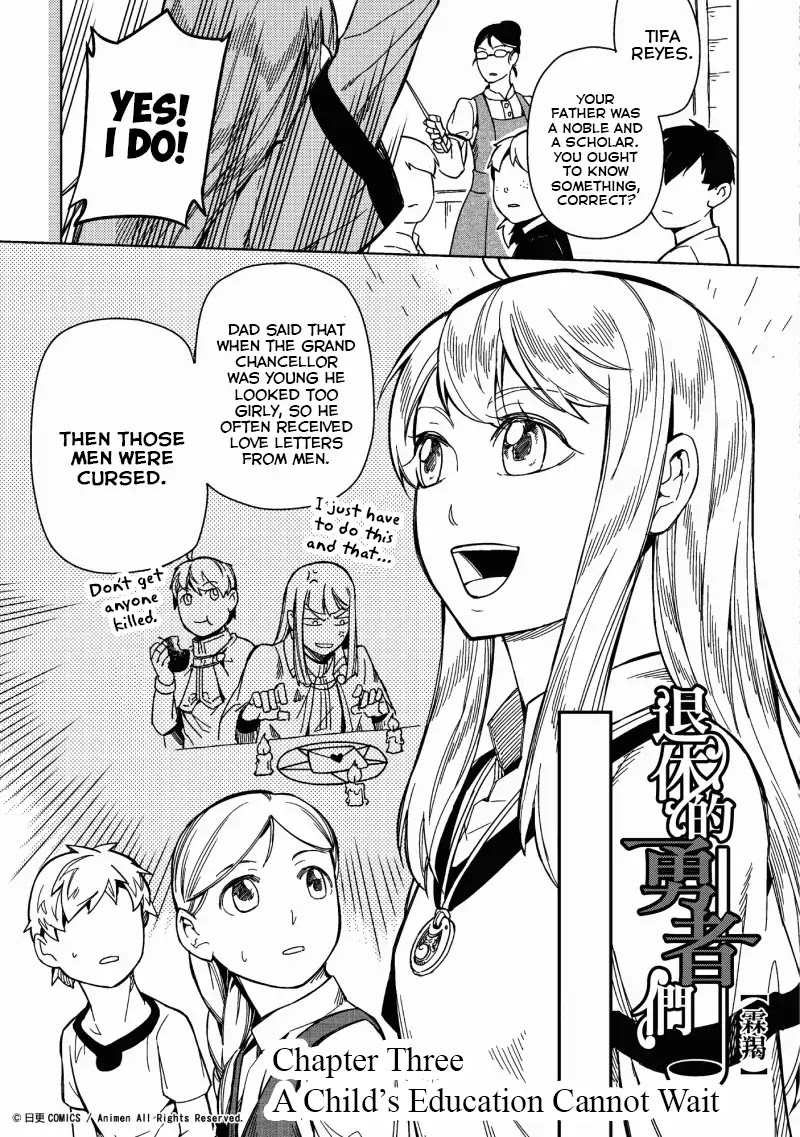 Retired Heroes Chapter 3 page 9 - Chapter 3: A Child’s Education Cannot Wait
