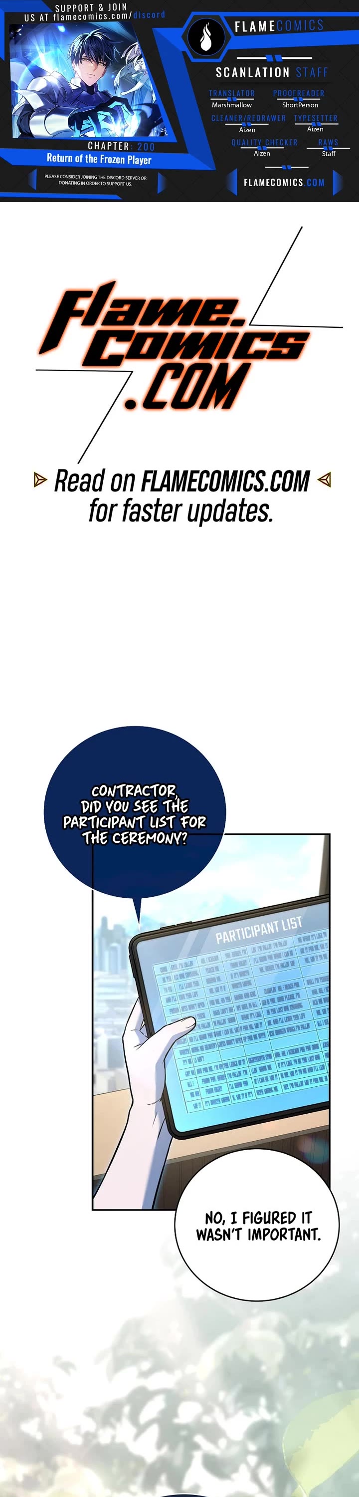 Return of the Frozen Player Chapter 200 page 1 - Chapter 200: Season 4 End