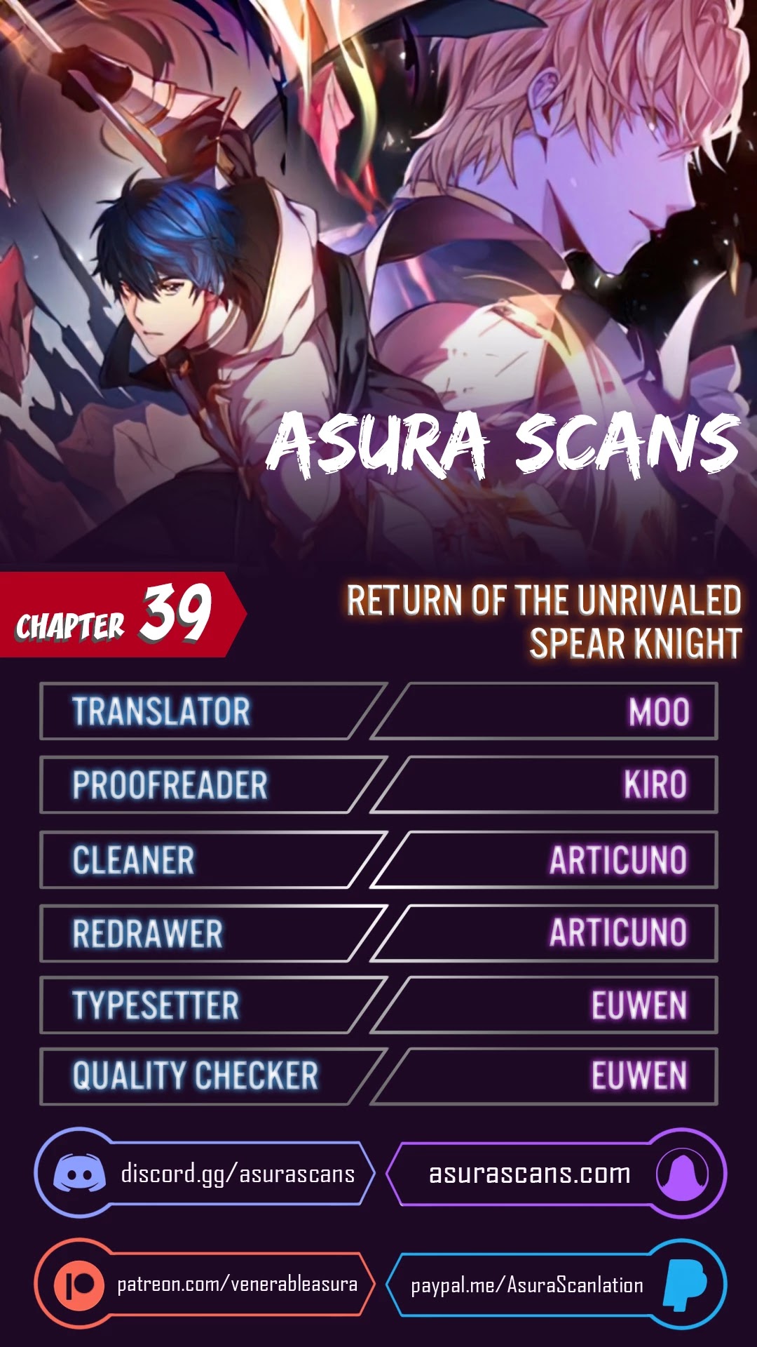 Return of the Legendary Spear Knight Chapter 39 page 1 - Chapter 39