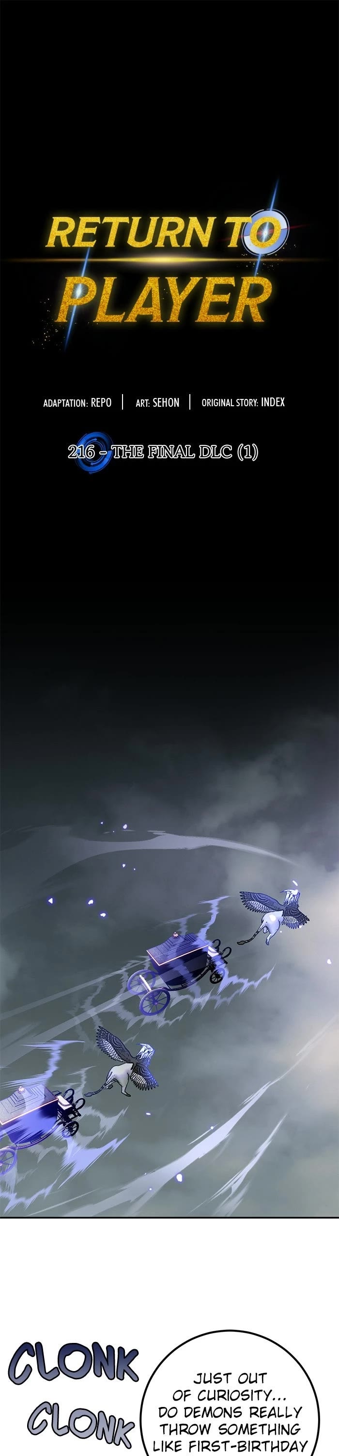Return to Player Chapter 216 page 1 - Chapter 216: Ep. 216 - The Final DLC (1) (Season 5 Premiere)