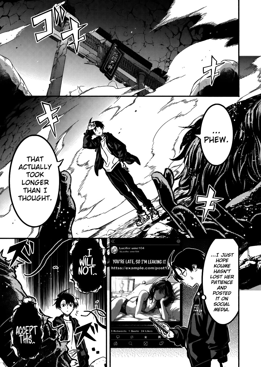 Returned from Another World, Earth Turned Out to Be Quite the Fantasy Too. Also, Losing Heroines, Stop Looking This Way Chapter 14 page 17 - Chapter 14: Wait, Isn't this God-Slaying?