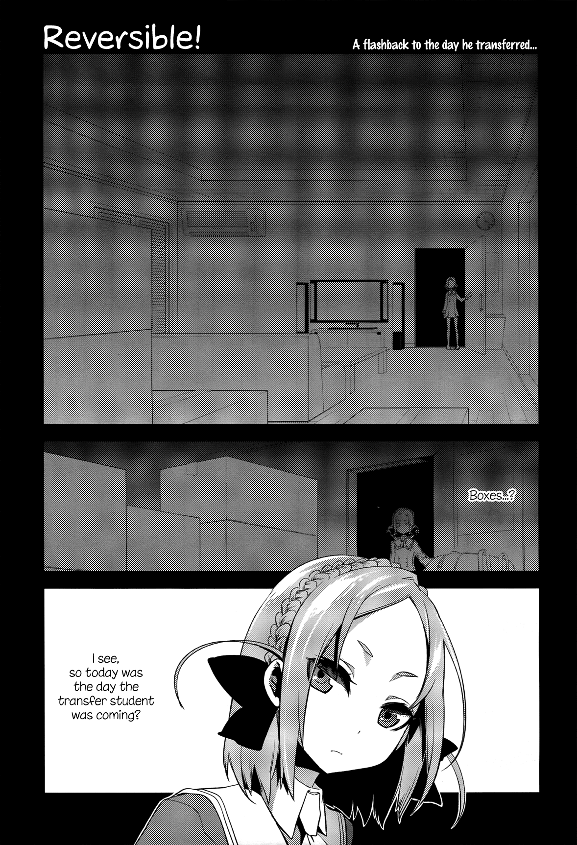 Reversible! Chapter 7 page 1 - Chapter 7: Nice to meet you, transfer student
