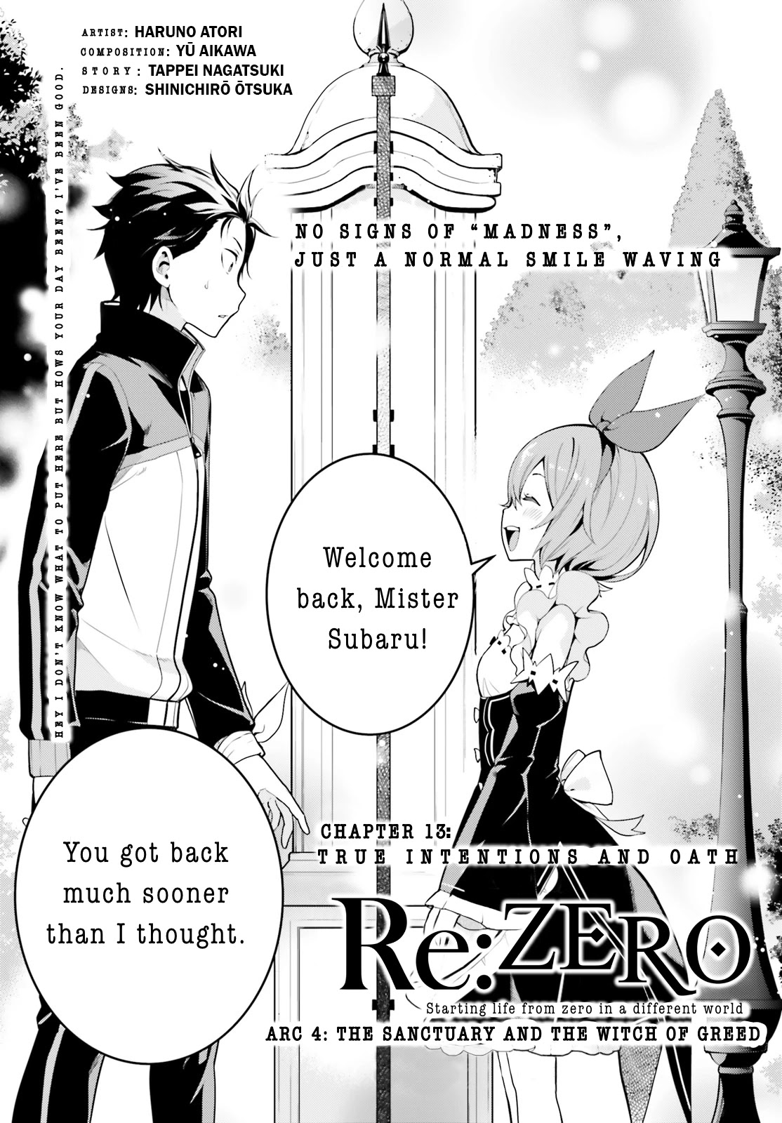 Re:Zero Kara Hajimeru Isekai Seikatsu Dai 4-shou - Seiiki to Gouyoku no Majo Chapter 13 page 1 - Chapter 13: True Intentions and Oath