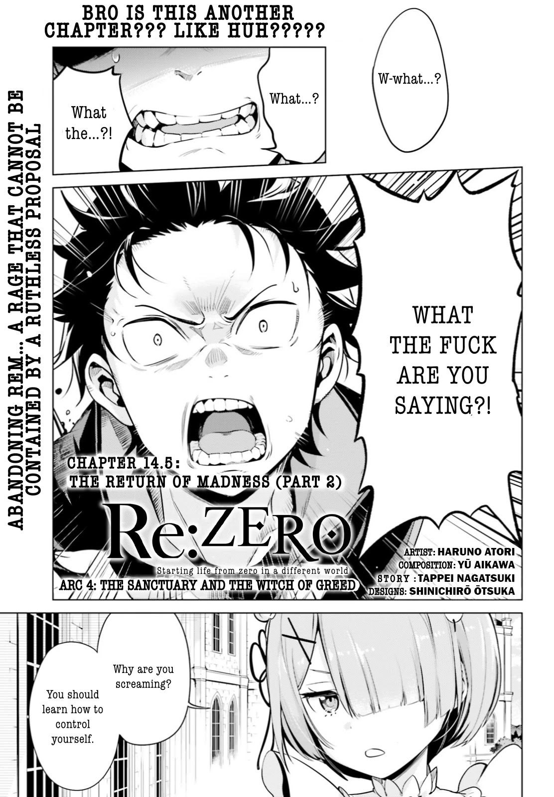 Re:Zero Kara Hajimeru Isekai Seikatsu Dai 4-shou - Seiiki to Gouyoku no Majo Chapter 14.5 page 1 - Chapter 14.5: The Return of Madness (Part 2)