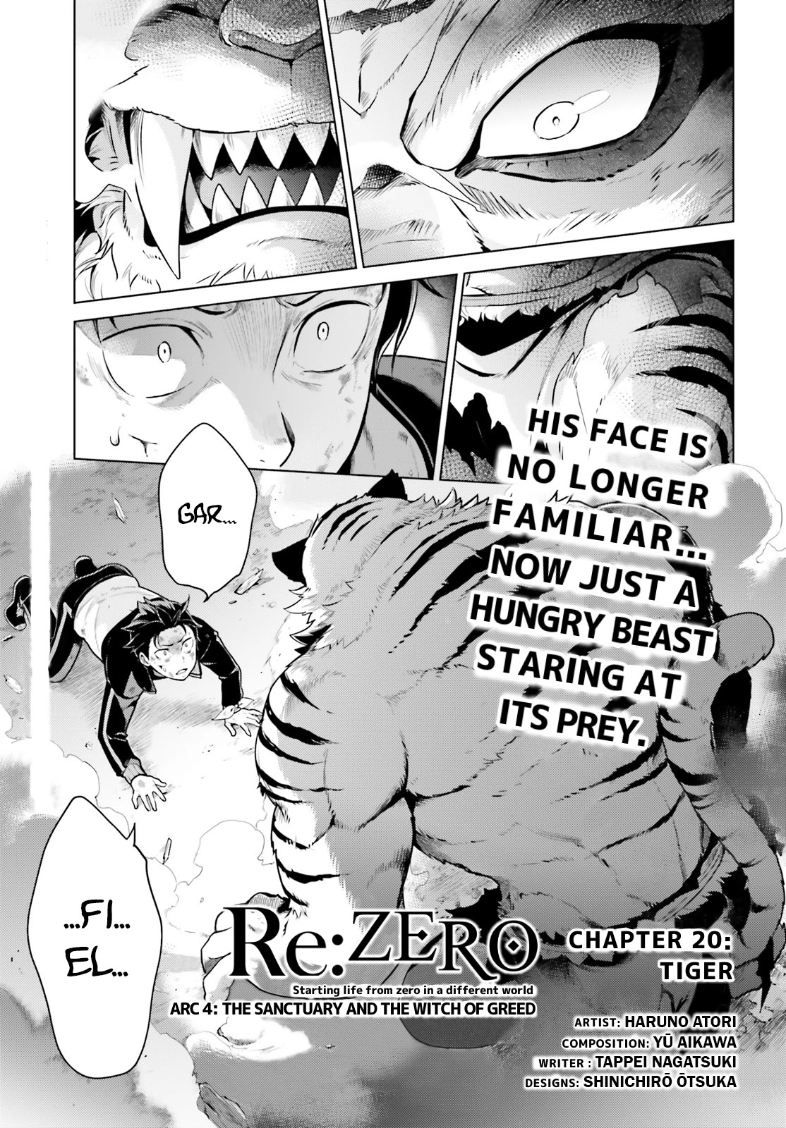 Re:Zero Kara Hajimeru Isekai Seikatsu Dai 4-shou - Seiiki to Gouyoku no Majo Chapter 20 page 1 - Chapter 20: Tiger