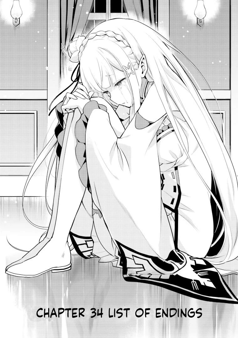 Re:Zero Kara Hajimeru Isekai Seikatsu Dai 4-shou - Seiiki to Gouyoku no Majo Chapter 34 page 1 - Chapter 34: List Of Endings