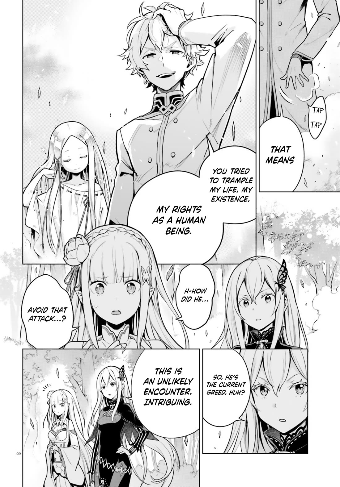 Re:Zero Kara Hajimeru Isekai Seikatsu Dai 4-shou - Seiiki to Gouyoku no Majo Chapter 58 page 9 - Chapter 58: Spitting Blood For The Sake Of Love