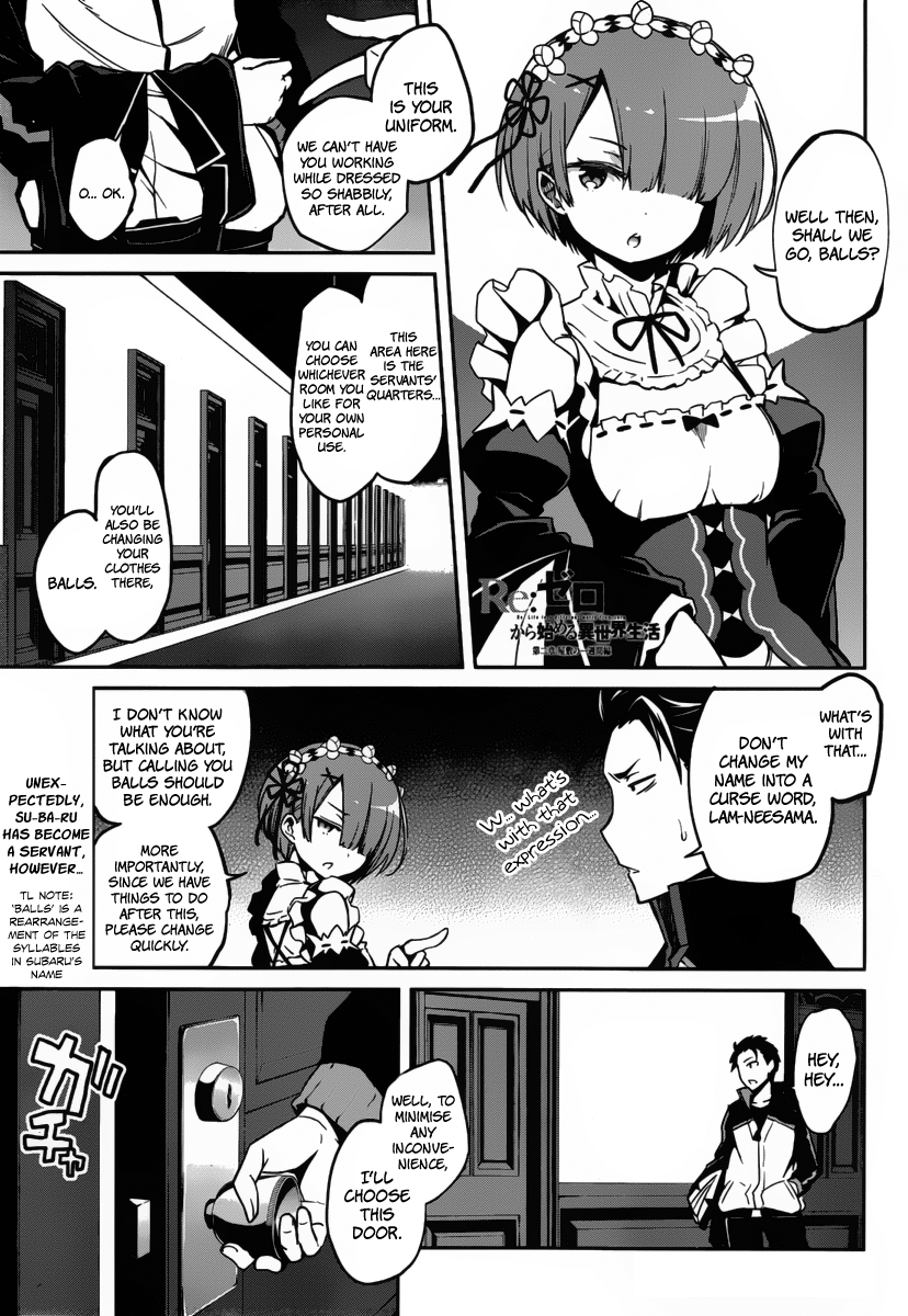 Re:Zero Kara Hajimeru Isekai Seikatsu - Dainishou - Yashiki no Shuukan Hen Chapter 3 page 3 - Chapter 3