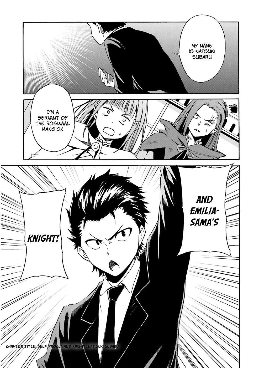 Re:Zero kara Hajimeru Isekai Seikatsu - Daisanshou - Truth of Zero Chapter 7 page 5 - Chapter 7: Self Proclaimed Knight, Natsuki Subaru