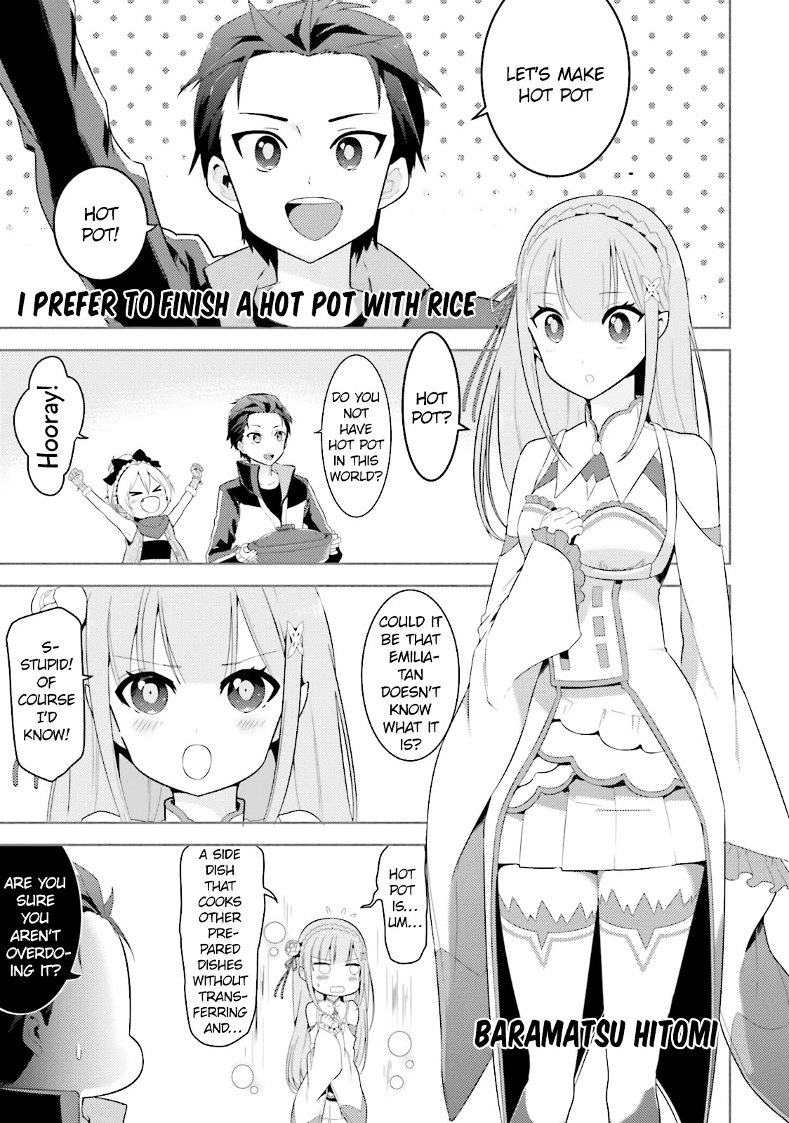Re:Zero Kara Hajimeru Isekai Seikatsu Official Anthology Chapter 4 page 3 - Chapter 4: I Prefer To Finish A Hot Pot With Rice