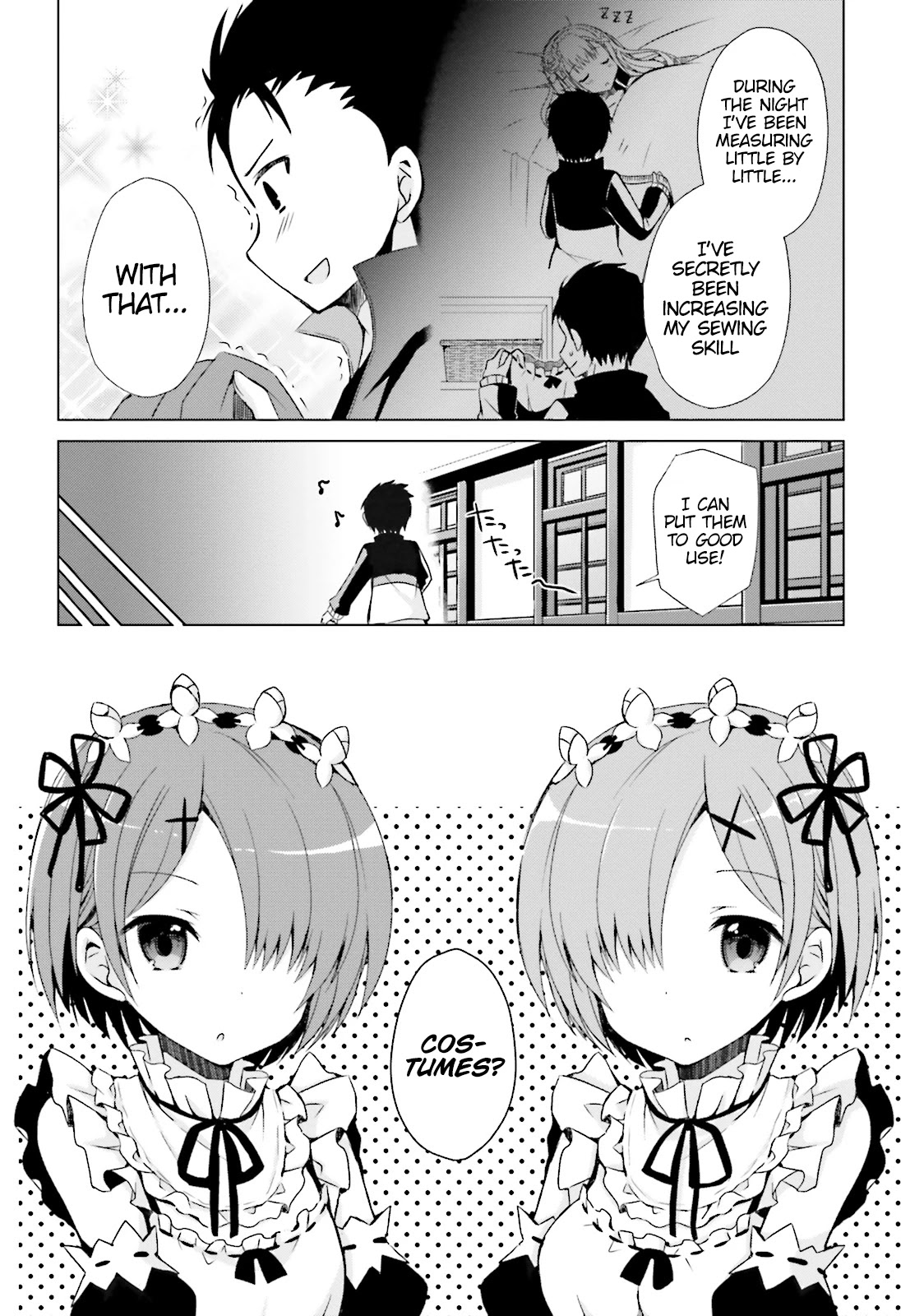 Re:Zero Kara Hajimeru Isekai Seikatsu Official Anthology Chapter 6 page 4 - Chapter 6: It Seems Subaru's Sewing Skill has Maxed.