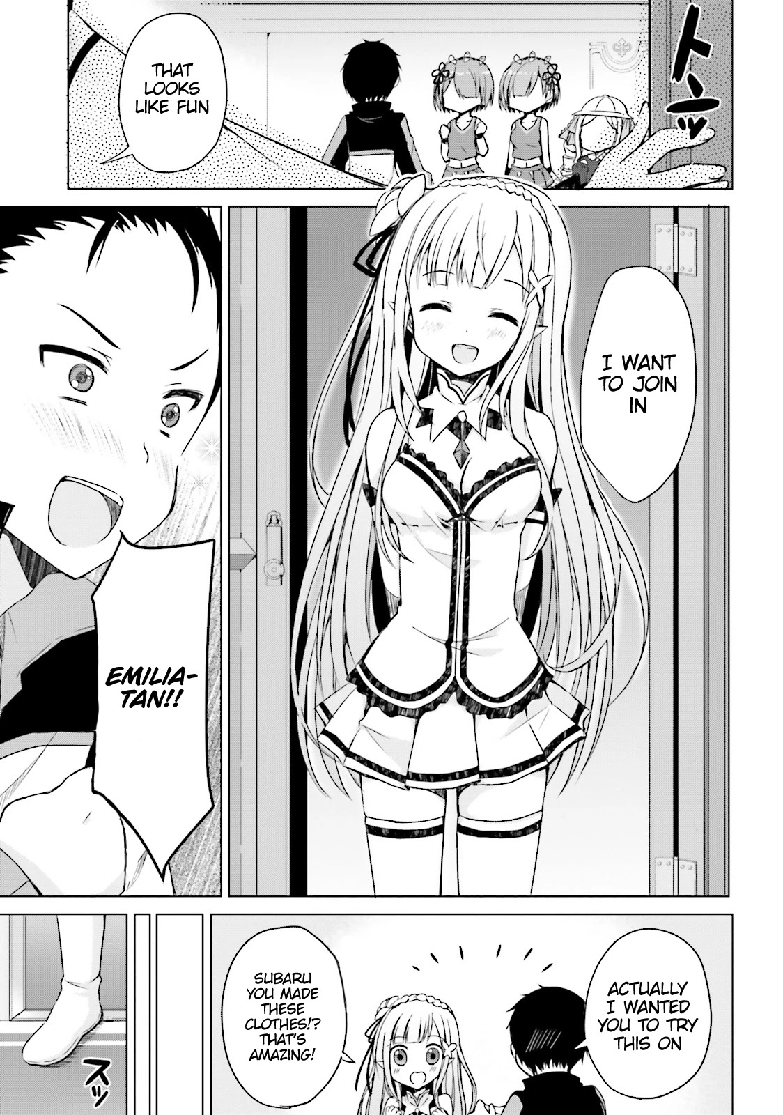 Re:Zero Kara Hajimeru Isekai Seikatsu Official Anthology Chapter 6 page 9 - Chapter 6: It Seems Subaru's Sewing Skill has Maxed.