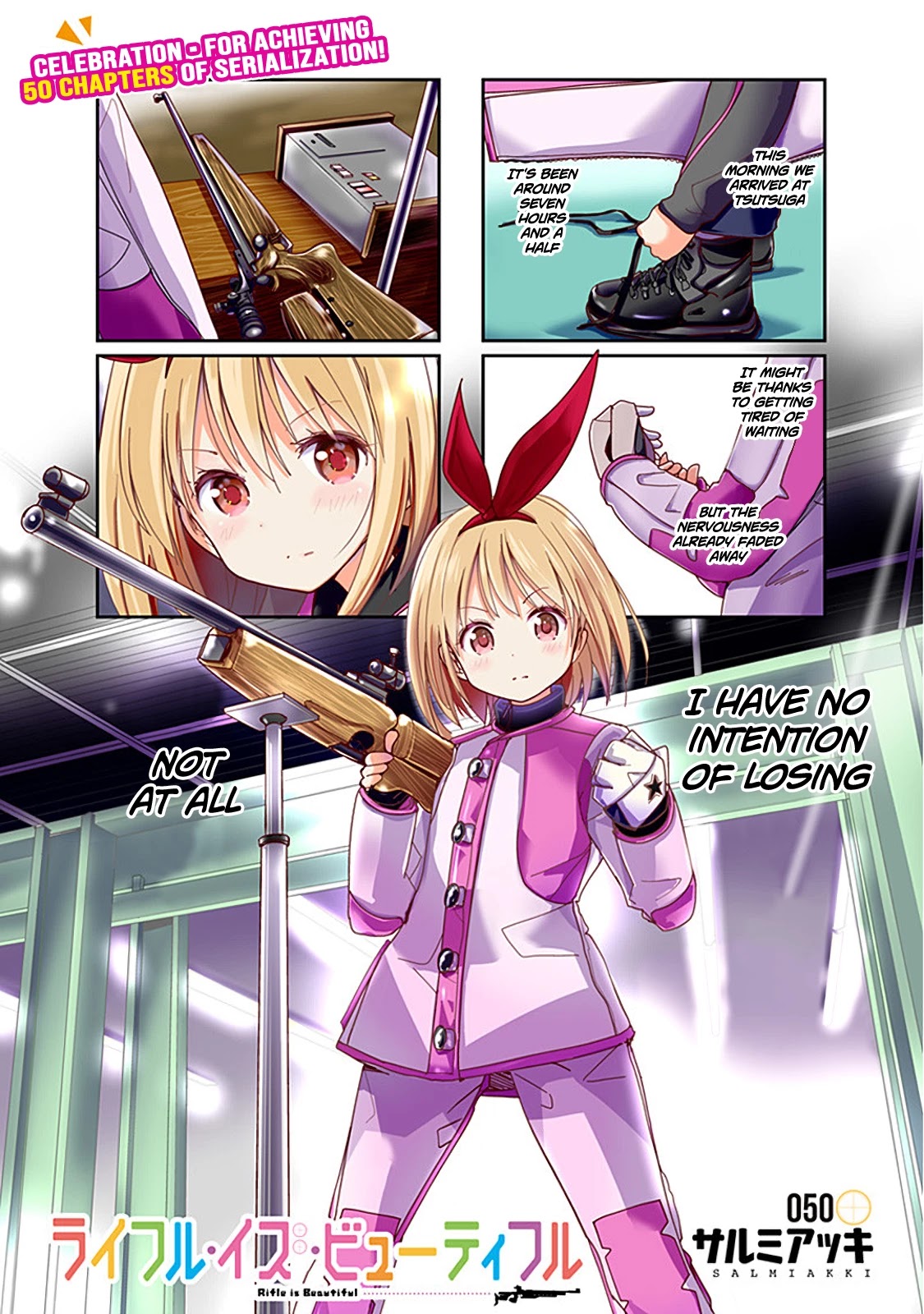 Rifle is Beautiful Chapter 50 page 1 - Chapter 50: Celebration・For achieving 50 chapters of serialization!