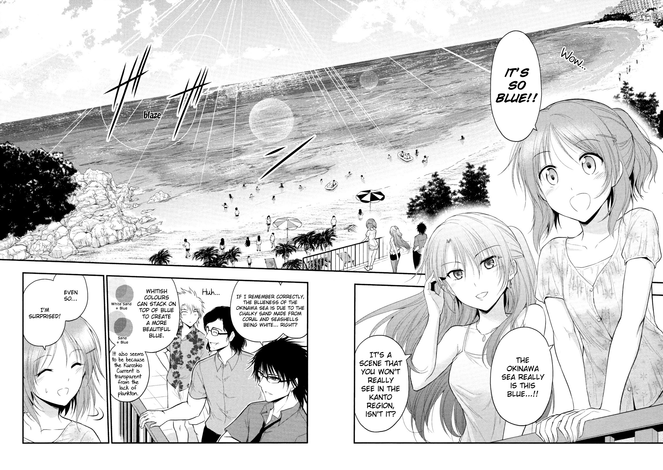 Rike ga Koi ni Ochita no de Shoumeishitemita Chapter 21 page 14 - Chapter 21: Science has fallen in love, so they tried going to an Okinawa training camp.