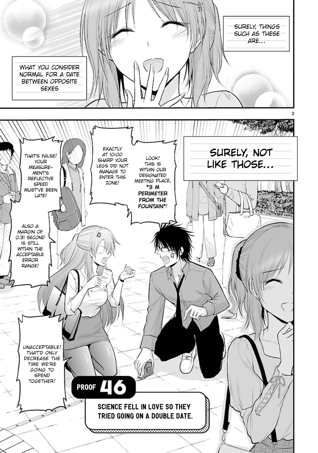 Rike ga Koi ni Ochita no de Shoumeishitemita Chapter 46 page 3 - Chapter 46: Science Fell in Love so They Tried Going on a Double Date.