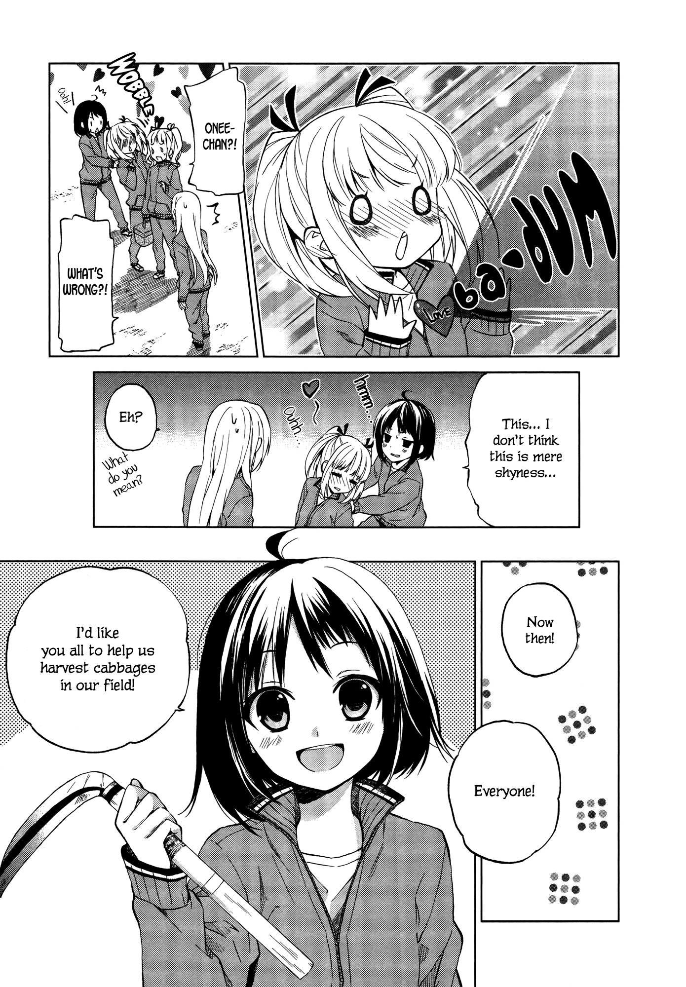 Riko to Haru to Onsen to Iruka Chapter 3 page 6 - Chapter 3: Twin Sisters and Cabbage Field