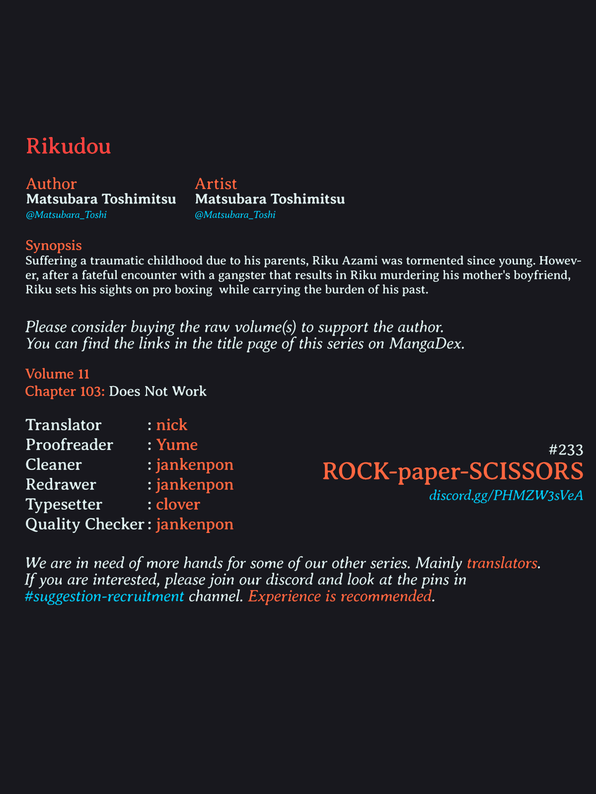 RIKUDOU Chapter 103 page 18 - Chapter 103: Does Not Work