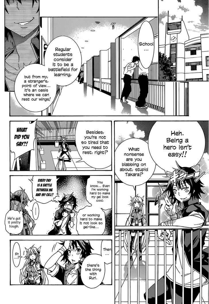 Rising x Rydeen Chapter 12 page 14 - Chapter 12 : Just When I Thought I'd Try Saying ''Enforcer of Justice'' or Something like that.Some random guy says it first!