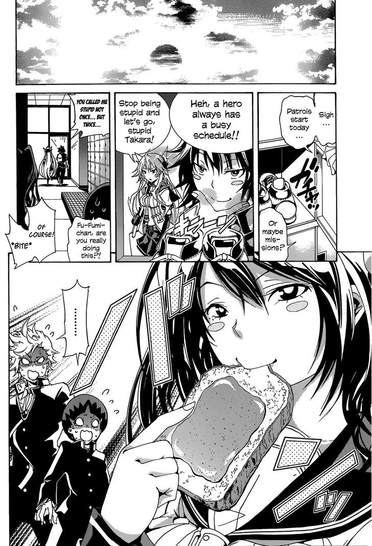 Rising x Rydeen Chapter 12 page 18 - Chapter 12 : Just When I Thought I'd Try Saying ''Enforcer of Justice'' or Something like that.Some random guy says it first!