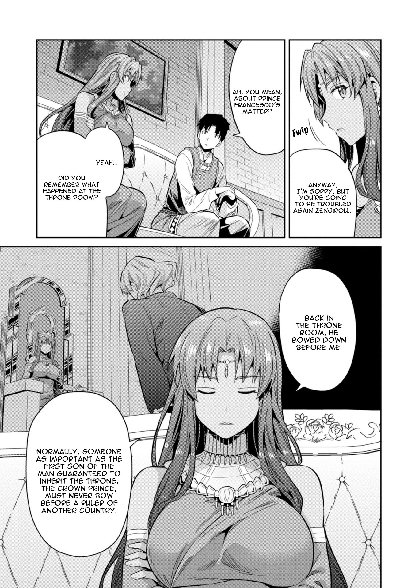 Risou no Himo Seikatsu Chapter 20 page 13 - Chapter 20: Sharowa Royal Family Arrives!