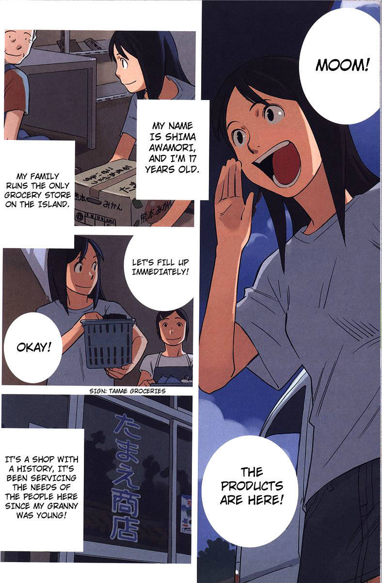 Ritou no Umi Chapter 2 page 3 - Chapter 2: Kurage Island's Tamae Groceries