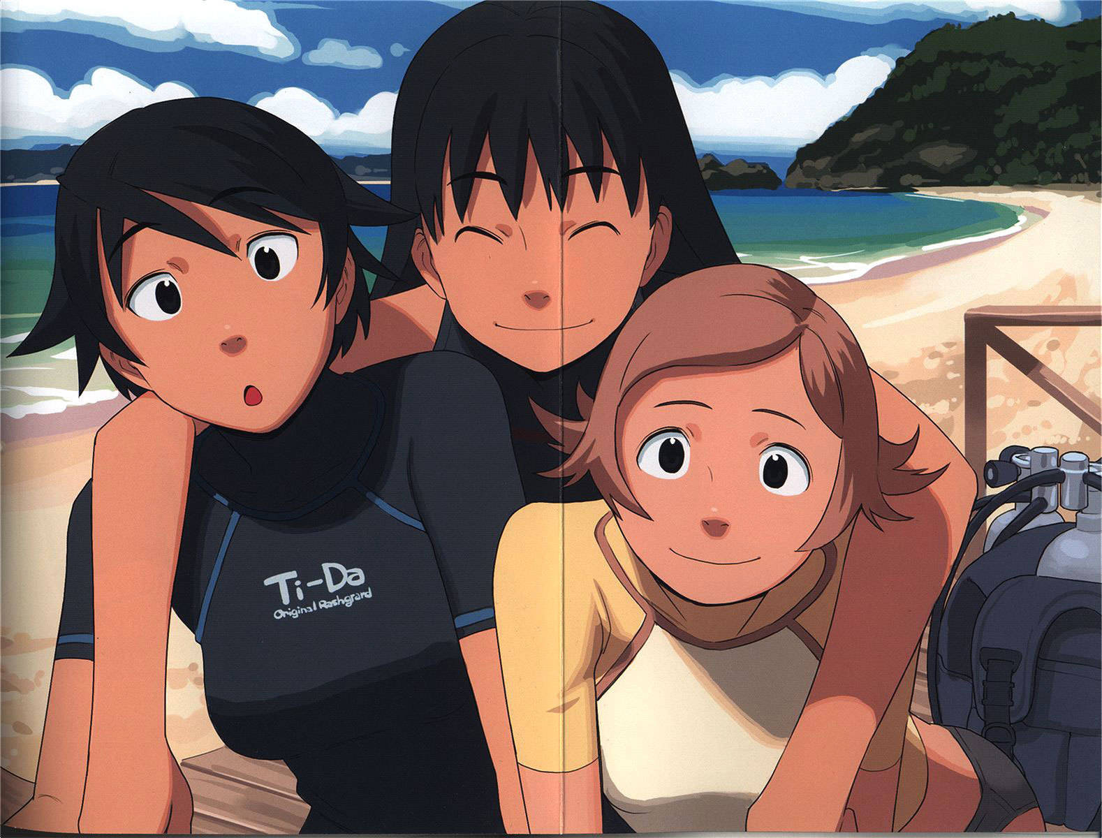 Ritou no Umi Chapter 5.1 page 5 - Chapter 5.1: Photograph Collection - Namaco Diving Girls