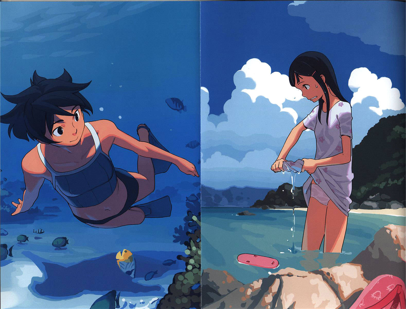 Ritou no Umi Chapter 5.1 page 6 - Chapter 5.1: Photograph Collection - Namaco Diving Girls