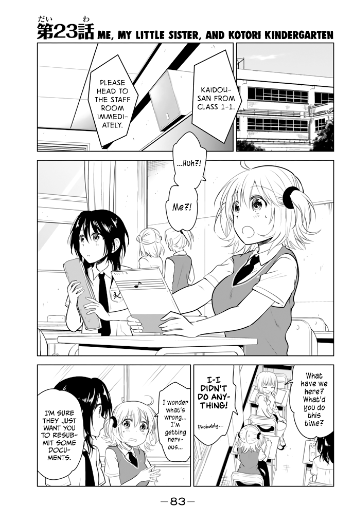 Rivnes Chapter 23 page 2 - Chapter 23: Me, My Little Sister, and Kotori Kindergarten