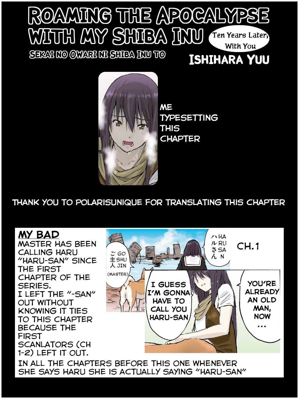 Roaming The Apocalypse With My Shiba Inu Chapter 15.5 page 18 - Chapter 15.5: Ten Years Later, With You