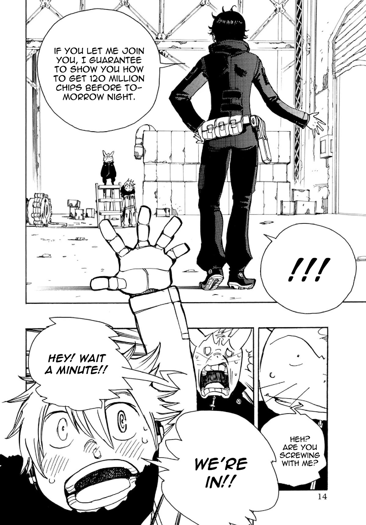 Robo to Usakichi Chapter 4 page 16 - Chapter 4: The 12th Satellite Truck Race