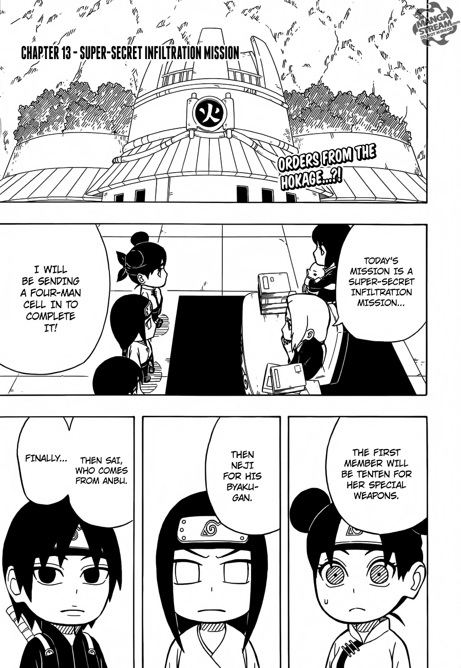 Rock Lee no Seishun Full-Power Ninden Chapter 13 page 4 - Chapter 13: Super Secret Infiltration Mission!!