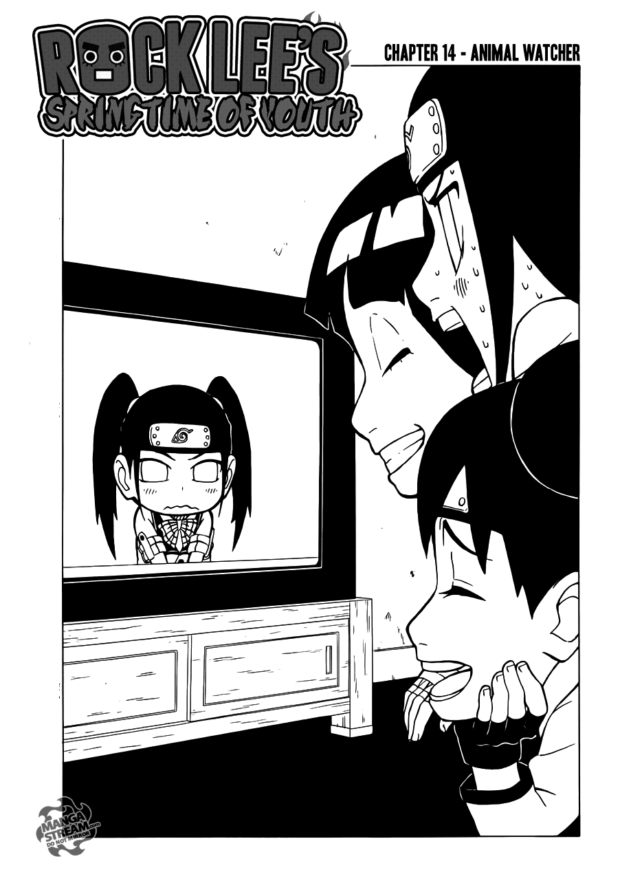 Rock Lee no Seishun Full-Power Ninden Chapter 14 page 1 - Chapter 14: Animal Watcher